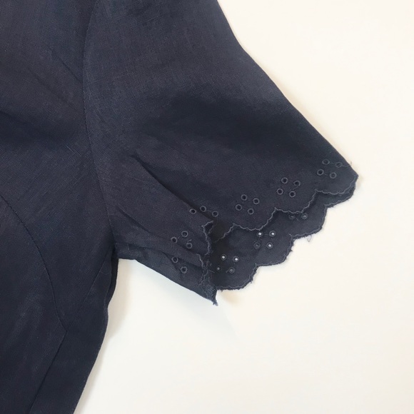 J. Crew Factory Linen open back Top - Picture 5 of 7